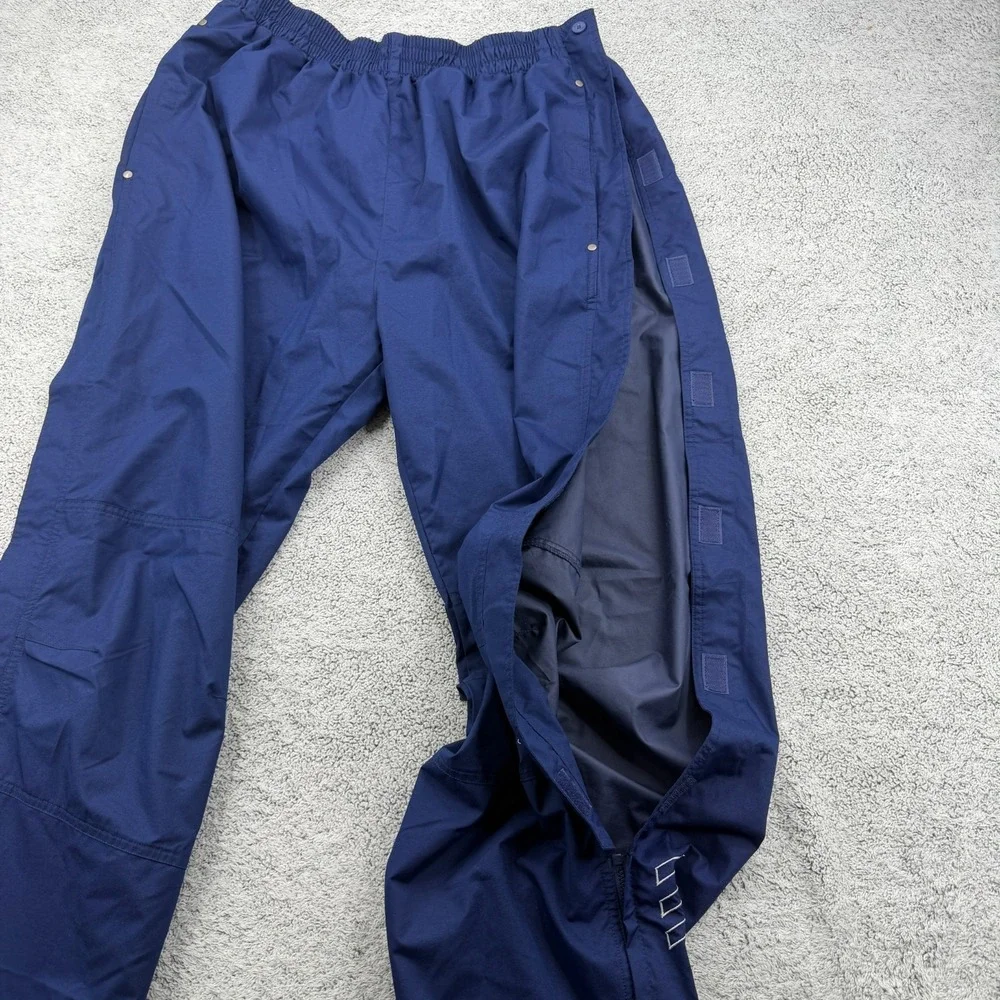 Vintage Adidas Tear Away Pants Mens 2XLT XXLT Blue Baggy Basketball Y2K Warm Up